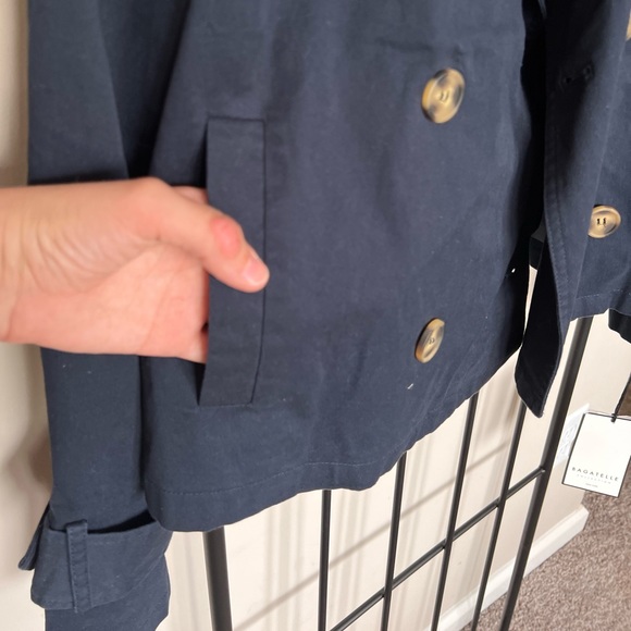 Bagatelle Midnight Blue Trench Coat - Picture 4 of 10